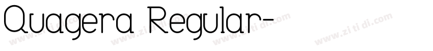Quagera Regular字体转换